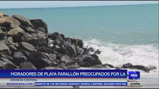 Moradores de playa Farallón preocupados por la erosión costera [upl. by Zebulon]