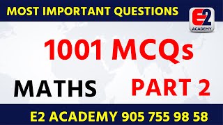 02 MATHS 1001 MCQ FOR ALL EXAMS [upl. by Yelrebmyk]