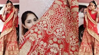 Bridal Lehenga in Just Rs3000  Review amp Try On [upl. by Enneirb]