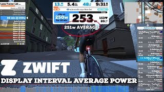 Zwift Workouts Display Average Power in Custom Workout Intervals [upl. by Kissee]