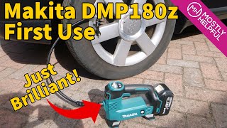 Makita DMP180z Portable Inflator  Overview and first use [upl. by Basso]