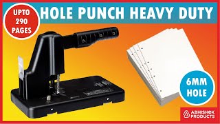 📑 6mm Single Hole Punch 290 Pages Heavy Duty Capacity  AbhishekIDcom [upl. by Anohs]