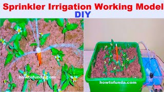 how to make sprinkler irrigation system working model  DIY agriculture inspire model  howtofunda [upl. by Starling610]