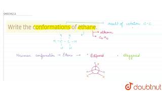 Write the conformations of ethane  11  ACYCLIC HYDROCARBONS  CHEMISTRY  AAKASH SERIES  Do [upl. by Garihc]