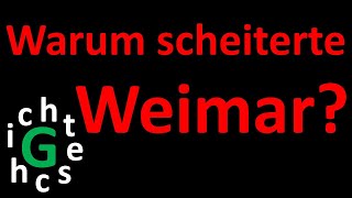 Die 5 wichtigsten Gründe für das Scheitern der Weimarer Republik [upl. by Ris]