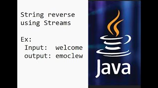 Java  string reverse using streams [upl. by Rufford]