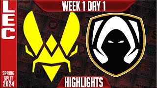 VIT vs TH Highlights  LEC Spring 2024 W1D1  Team Vitality vs Team Heretics [upl. by Eelynnhoj]