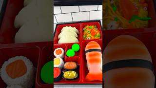 Packing School Lunch with Fidget Food BENTO Box SUSHI Satisfying Video ASMR 🍣🍱shorts [upl. by Eleen]