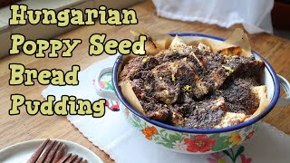 HUNGARIAN POPPY SEED BREAD PUDDING  Mákos Guba  Healthy Vegan Recipe [upl. by Adnaral]