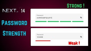 How to Show Password Strength in React  NextJS [upl. by Irrek288]