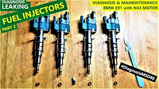 Leaking FUEL INJECTORS   Diagnosis Injectors with INPA PART 2  BMW E91 engine N43 [upl. by Irmina474]