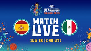 Round of 16  Spain v Mexico  Full Basketball Game  FIBA U17 Womens Basketball World Cup 2024 [upl. by Oiromed]