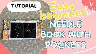 How to sew a needle book Needle holder Beginner tutorial [upl. by Rae]