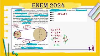 ENEM 2024  Um sistema de polias circulares e correias é um dos mecanismos responsáveis pela tra [upl. by Adnuhsed]