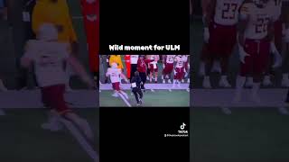 ULM Coach crashed out on player ncaafootball collegefootball footballplayer [upl. by Sherer]