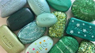 GREEN SET  Lacquered SoapCutting no talking  ASMR SOAP  241 [upl. by Coridon]