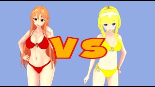 Asuna Yuuki VS Alice Zuberg [upl. by Idram]