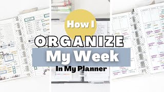 How I Organize My Week In My Planner 📒 Lets Get Organized [upl. by Ahtnama]