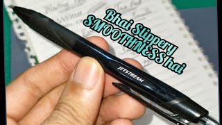 Uni ball Jetstream Best Hybrid Ballpoint pen  Available in Pakistan  Bhai Slippery Smoothness hai [upl. by Oirram33]