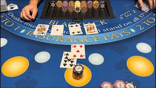 Blackjack  100000 Buy In  EPIC HIGH STAKES SESSION Large Double Down Bets amp Risky Hands [upl. by Iow974]