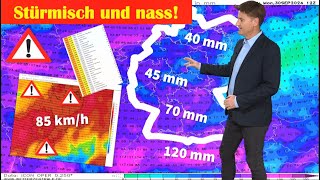 Temperatursturz Warnung vor Wind Sturm und Regen Wie schlimm wirds Wettervorhersage bis 309 [upl. by Suneya715]