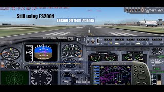 FS2004 Taking off from Atlanta ATL  KATL flightsimulator fs2004 aviation msfs atlanta [upl. by Amsden766]