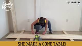 How To Make A 3 Tool Cone Table From Wood [upl. by Cicenia]