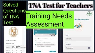 TNA test for teachers  TNA App  Teachers test  TNA sample test and questions explained  TNA keys [upl. by Imar]