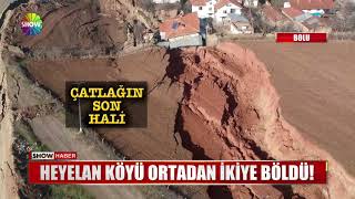 Heyelan köyü ortadan ikiye böldü [upl. by Sirron]