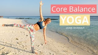 Core Balance Yoga Workout  POSES FOR POSTURE  Rebecca Louise [upl. by Jacy]