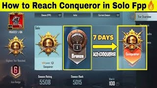 🔥How To Reach CONQUEROR in SoloFpp in 7 DaysTop 10 Tips and tricks For FPP Gaming WithBNfpp [upl. by Crescantia]