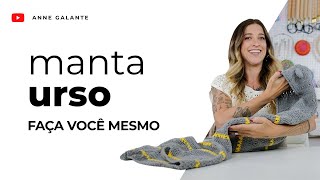 Manta de crochê para bebê FÁCIL  Manta de Urso  Anne Galante [upl. by Usanis]