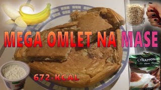 Omlet Kulturystyczny z Bananem i Twarogiem 672 KCAL  Pyszny  Zdrowy i Dający dużo Energii [upl. by Nauqahs297]