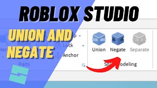 How to Use Union and Negate in Roblox Studio Beginner Modelling Tutorial Join and Separate Models [upl. by Ynaffyt5]