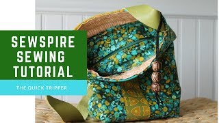 How to Sew The Quick Tripper by Sewspire a Sewing Tutorial for a Small Bag with Recessed Zipper [upl. by Millard]