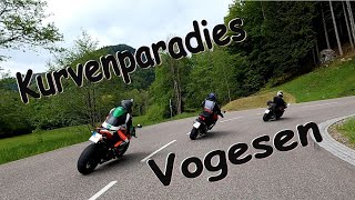 KURVENPARADIES VOGESEN  5 Tage mit Motorrad Drohne und Gopro [upl. by Lubeck]