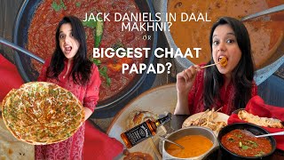 JACK DANIEL IN DAL MAKHNI and BIGGEST CHAAT PAPAD  Delhi Food [upl. by Raynata405]