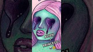 Creepy ALIEN PRINCESS 👑 alien artstyle creepy [upl. by Joachima]