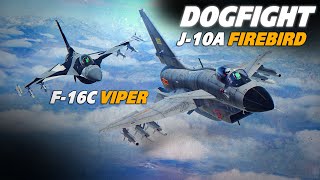 Chinese J10A Firebird Vs F16C Viper Dogfight  Digital Combat Simulator  DCS [upl. by Asilanom]