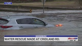 Water rescue made in Greensboro on Cridland Road [upl. by Nosnar]