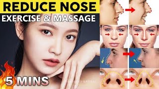 5 minutes nose exercise for reshaping and sharpening your nose get slim nose in 1 week exercise [upl. by Shimberg]