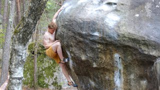 Alta assis 7c 7c Franchard Isatis fontainebleau [upl. by Furtek]