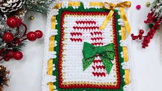 Agarradera de cocina a crochet  posavasos Navidad a crochet 🎄😍 [upl. by Chelsae]