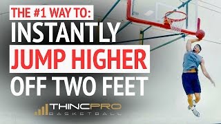 How to JUMP HIGHER OFF OF TWO FEET  The quotPro Reflex Secretquot for Vertical Jump Dunk [upl. by Akenna946]