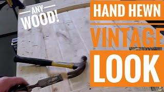 How To Distress Wood Amazing Result Hand Hewn DIY Weathered Wood beam [upl. by Esau]