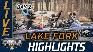 Highlights Day 2 Bassmaster action at Lake Fork [upl. by Yllime49]