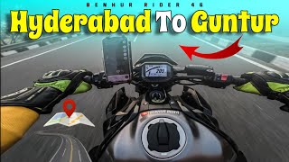 Hyderabad to Guntur  Couple Ride  Telugu motovlogs  benhurrider46 [upl. by Assela638]