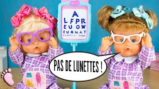 🙈 NOA amp NOÉ ne veulent pas de lunettes 🤓 Les petites sœurs passent le test de vision à l’école 🎉 [upl. by Jeanelle940]