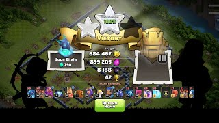 42 Trophy 🏆 Titan League 3 Star Attack Clash Of Clans [upl. by Yebloc835]