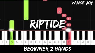 Vance Joy  Riptide  Easy Beginner Piano Tutorial  For 2 Hands [upl. by Demetre]